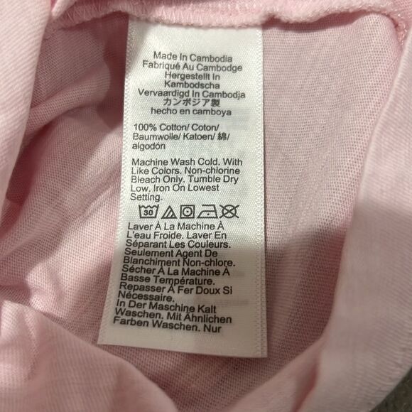 J. Crew Factory h5967 Pink Vintage slub cotton V-neck tee  NWT - Picture 7 of 8
